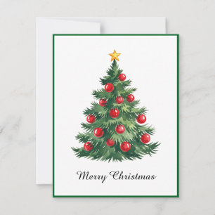 Cartão De Festividades Árvore de Natal Moderna e Elegante sem Fotos