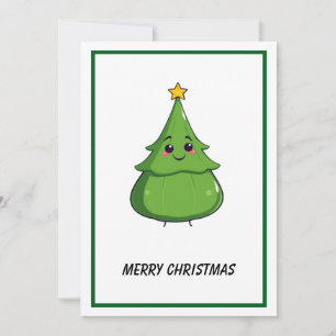 Cartão De Festividades Árvore de Natal Moderna e Minimalista Engraçado