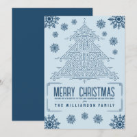 Árvore de Natal Moderno Deco Flocos de Neve Azul C