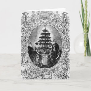 Cartão De Festividades Árvore de Natal no castelo de Windsor, 1848