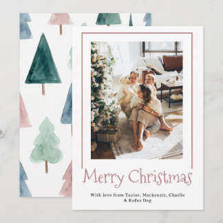 Cartão De Festividades Árvore de Natal Personalizada com Foto
