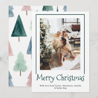 Cartão De Festividades Árvore de Natal Personalizada com Foto