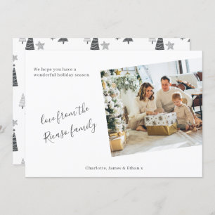 Cartão De Festividades Árvore de Natal Personalizada Simples