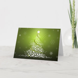 Cartão De Festividades Árvore de Natal Verde vetorial