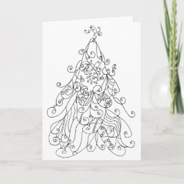 Cartão De Festividades Árvore de Natal Whimsic
