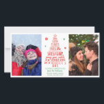 Cartão De Festividades Árvore de Natal Winter Snowflakes Foto da família<br><div class="desc">Estes cartões com fotos bonito da família de Natal têm espaço para duas das suas fotografias. Eles incluem um (parcialmente) poema original na forma de uma árvore que diz, "Quando flocos de neve gearem os céus das cinzas / você pode pegar um raio de sol no dia de inverno." O...</div>