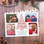 Cartão De Festividades Árvore de Natal Winter Snowflakes Foto da família<br><div class="desc">Estes cartões com fotos bonito da família de Natal têm espaço para 4 das suas fotos. Eles incluem um (parcialmente) poema original na forma de uma árvore que diz, "Quando flocos de neve gearem os céus das cinzas / você pode pegar um raio de sol no dia de inverno." O...</div>