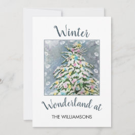 Cartão De Festividades Árvore de Natal Wonderland