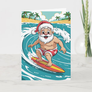 Cartão De Festividades Árvore de Palma Tropical de Natal Personalizada Pr