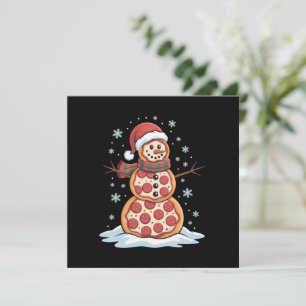 Cartão De Festividades Árvore de Pizza Boneco de Neve Chapéu do Papai Noe