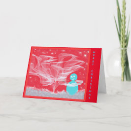 Cartão De Festividades Árvore Decoradora de Neve de Natal