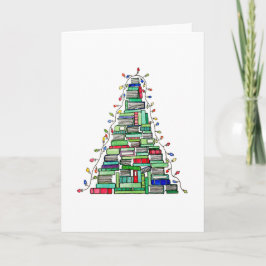 Cartão De Festividades Árvore do Livro de Natal 2017