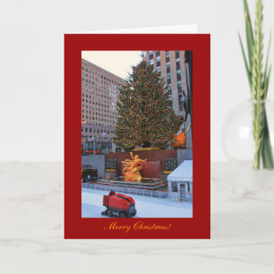 Cartão De Festividades Árvore do Rockefeller Center, Natal da Pista de Pa