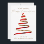 Cartão De Festividades Árvore Dourada Vermelha 2024 Calendário Feliz Nata<br><div class="desc">Na moda Red Dourado Tree 2024 Calendar O Feliz Natal está em um script de estilo manuscrito de conjunto na moda. Com um calendário prático de 2024 na parte de trás para seus destinatários e saudações de Feliz ano novo.</div>