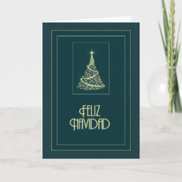 Cartão De Festividades Árvore espumante Feliz Navidad