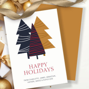 Cartão De Festividades Árvore Florestal Moderna - Era o Natal Personaliza