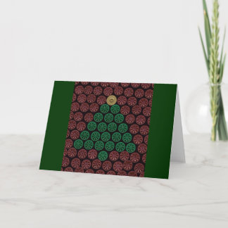 Cartão De Festividades Árvore verde de Shell de espingarda
