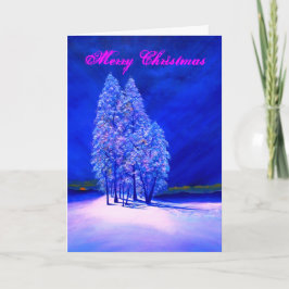 Cartão De Festividades Árvores Congeladas