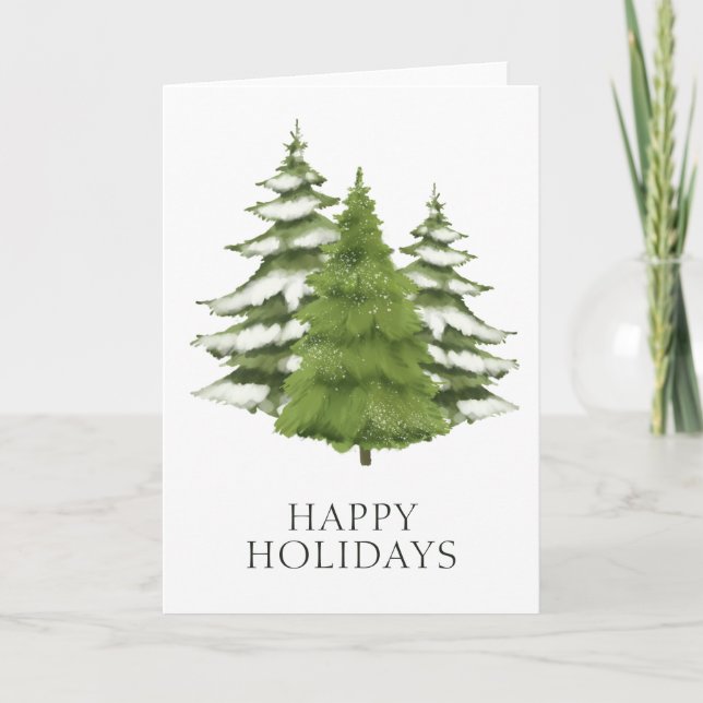 Cartão De Festividades Árvores de Madeira Consideradas como Natal Persona (Frente)