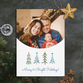 Cartão De Festividades Árvores de Natal escandinavas