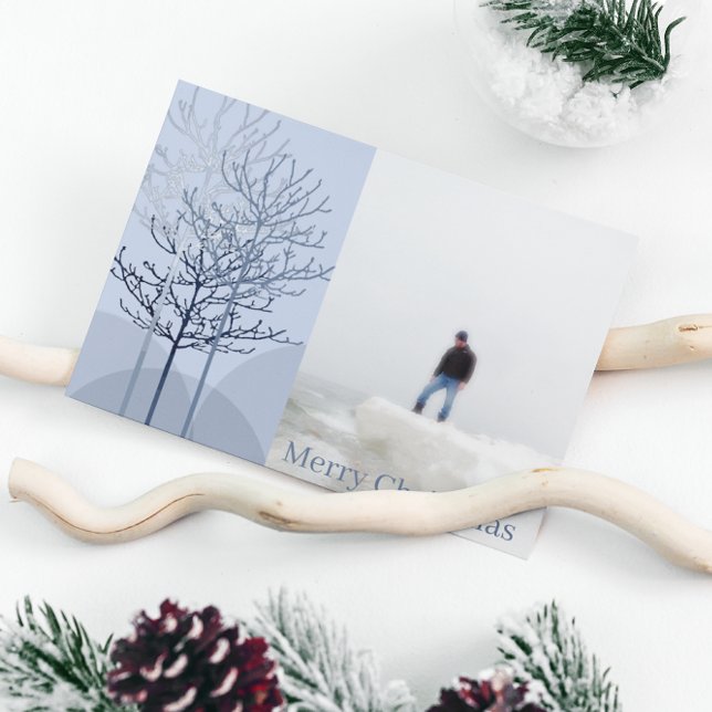 Cartão De Festividades Árvores de Natal Feliz - Personalizadas (Criador carregado)