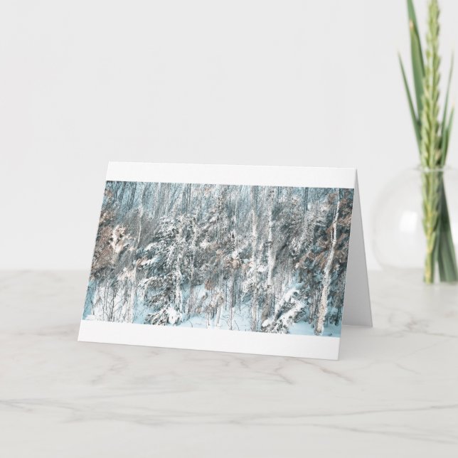 Cartão De Festividades Árvores de Wisconsin Northwoods (Frente)