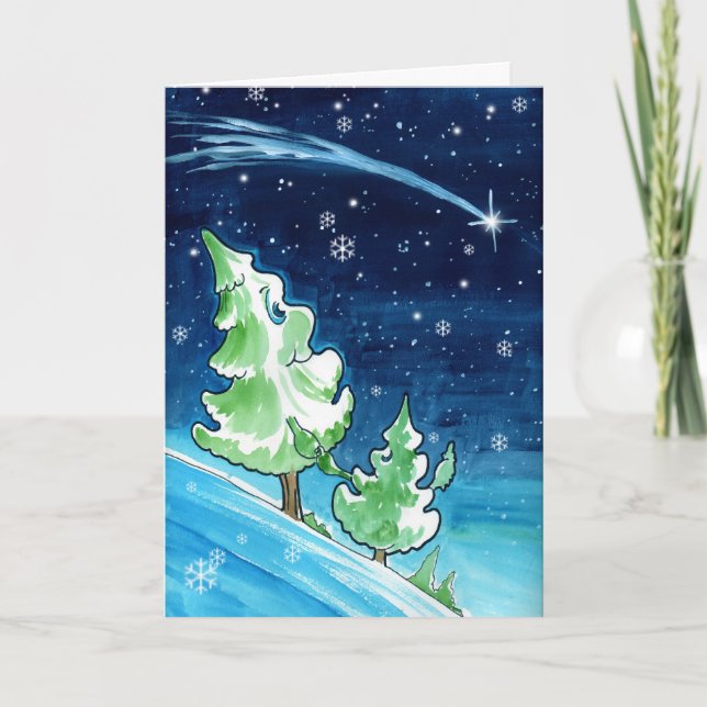 Cartão De Festividades Árvores do Xmas (Frente)