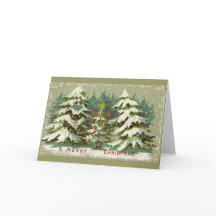 Árvores natais vintages