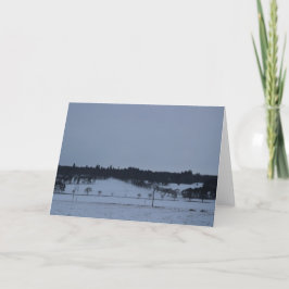 Cartão De Festividades Árvores negras na neve