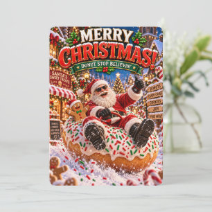 Cartão De Festividades As Aventuras Alegres do Papai Noel   Não Pare de A