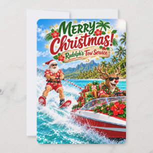 Cartão De Festividades As Aventuras Alegres do Papai Noel Serviço de Re