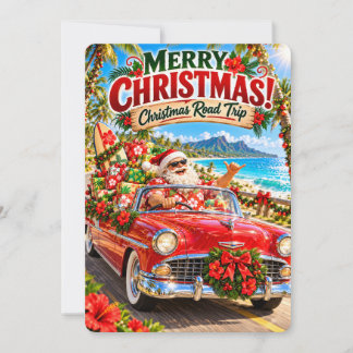 Cartão De Festividades As Aventuras Alegres do Papai Noel | Viagem de Nat