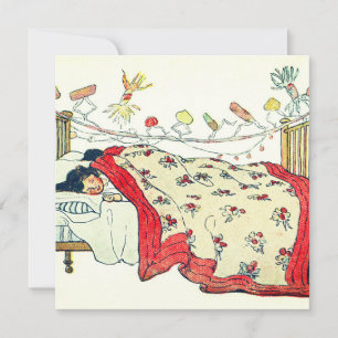 Cartão De Festividades As crianças foram todas aninhadas em suas camas