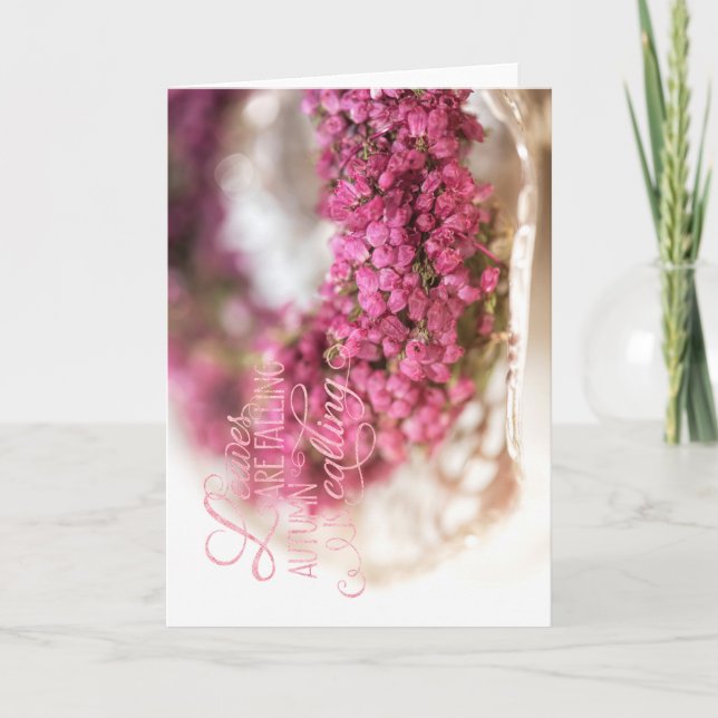 Cartão De Festividades As folhas estão caindo no outono (Frente)