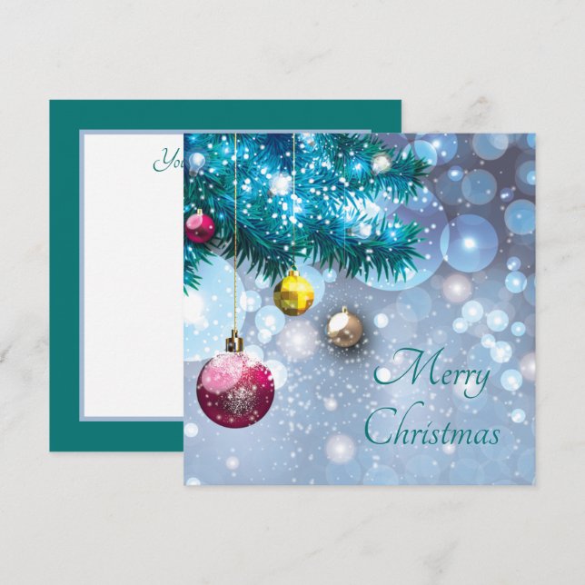 Cartão De Festividades as lâmpadas de Natal festivas acrescentam sentimen (Frente/Verso)