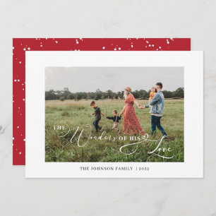 Cartão De Festividades As Maravilhas de Sua Fotografia de Amor Vermelho