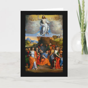 Cartão De Festividades Ascensão em nuvens de Ouro