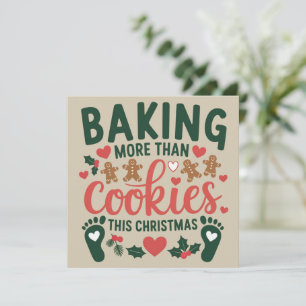 Cartão De Festividades Assando Mais do que Biscoitos Neste Natal Gravidez
