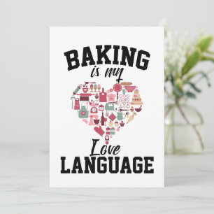 Cartão De Festividades Assar é Minha Linguagem do Amor - Padeiro Divertid