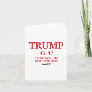 Cartão De Festividades Assinatura Trump 45-47 Nome Personalizado 