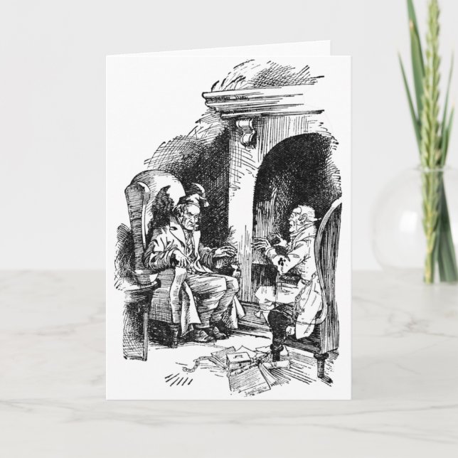 Cartão De Festividades Assombrado por Três Espíritos (Frente)