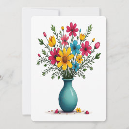 Cartão De Festividades Assórdio de Flores Florais Bonito e Bonitas