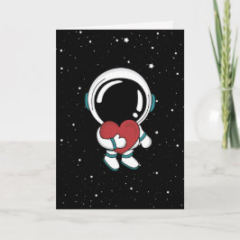 Cartão De Festividades Astronauta do Amor Dia dos Namorados