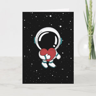 Cartão De Festividades Astronauta do Amor Dia dos Namorados