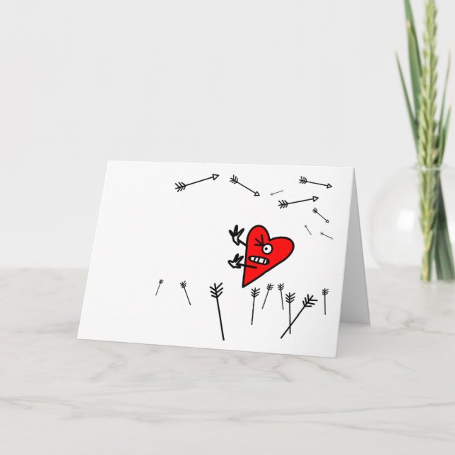 Cartão De Festividades Ataque do coração (Frente)