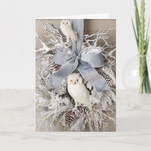 CARTÃO DE FESTIVIDADES ATÉ MESMO OWLS COMEMORA NATAL