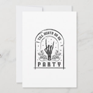 Cartão De Festividades Até que a Morte nos Separe Design Retro de Despedi
