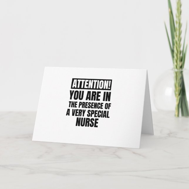 Cartão De Festividades Atenção, você está na presença de um (Frente)