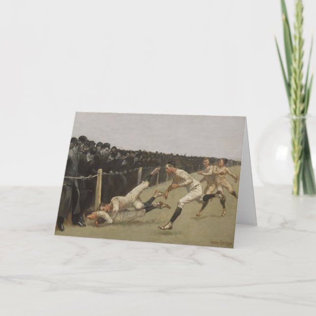 Cartão De Festividades Aterragem, Yale contra Princeton, dia da acção de (Frente)