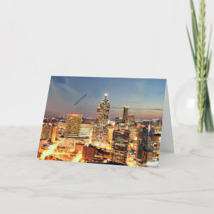 Cartão De Festividades Atlanta, Georgia Skyline Magnet